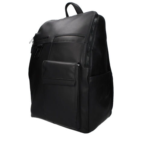 Piquadro Black Leather Backpack Piquadro