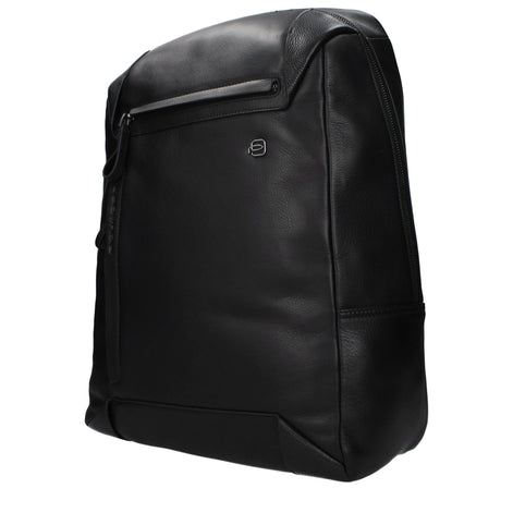 Piquadro Black Leather Backpack Piquadro