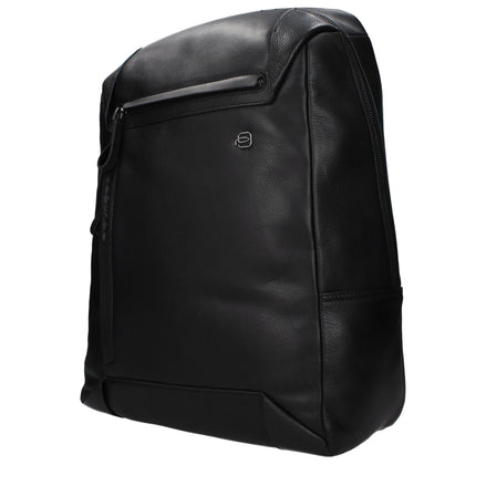 Piquadro Black Leather Backpack Piquadro