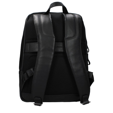 Piquadro Black Leather Backpack Piquadro