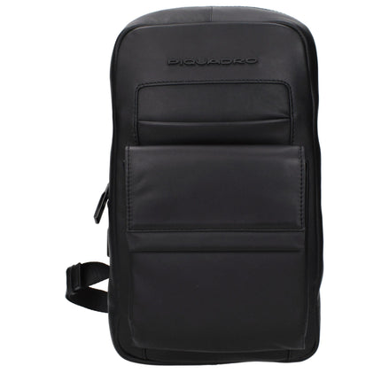 Piquadro Black Leather Backpack Piquadro
