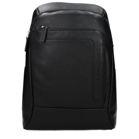 Piquadro Black Leather Backpack Piquadro