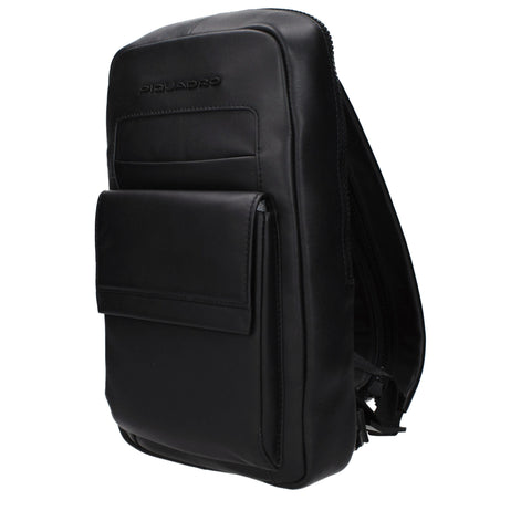 Piquadro Black Leather Backpack Piquadro
