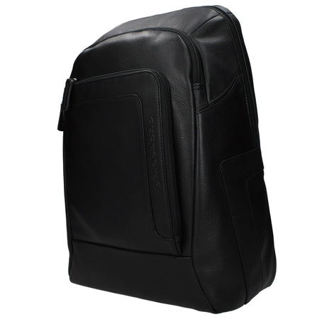 Piquadro Black Leather Backpack Piquadro