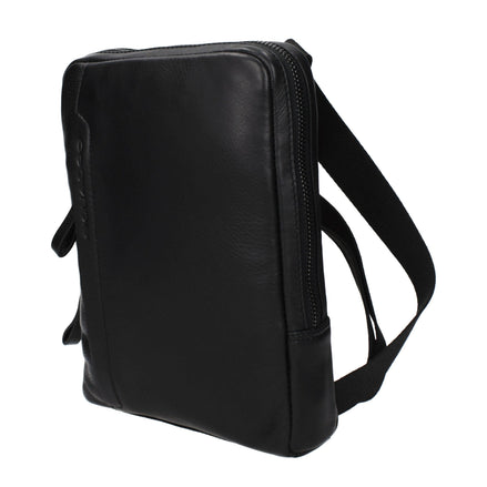 Piquadro Black Leather Crossbody Bag Piquadro