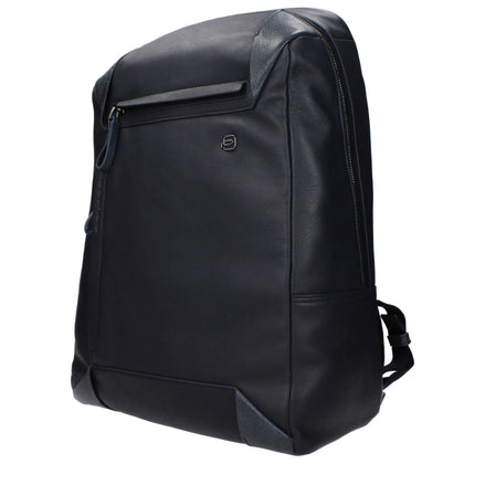 Piquadro Blue Leather Backpack Piquadro