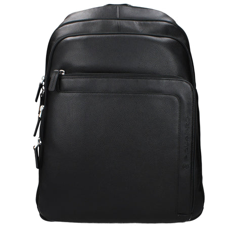 Piquadro Black Leather Backpack Piquadro
