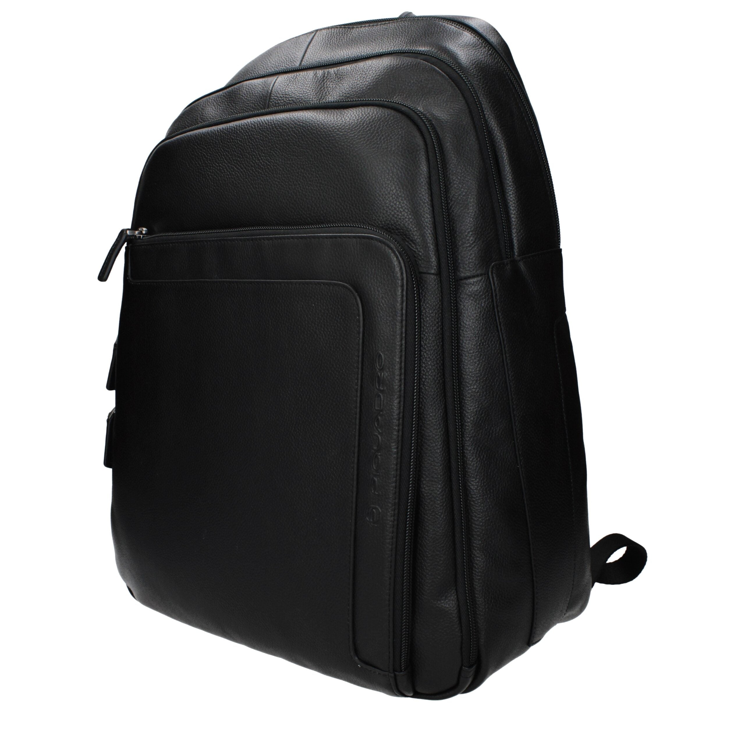 Piquadro Black Leather Backpack Piquadro