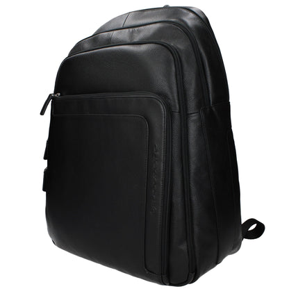 Piquadro Black Leather Backpack Piquadro