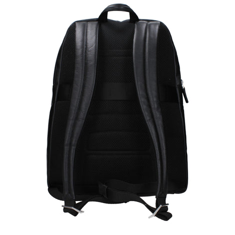 Piquadro Black Leather Backpack Piquadro