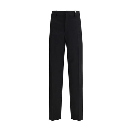 Versace Black Fleece Wool Dress Pants Versace
