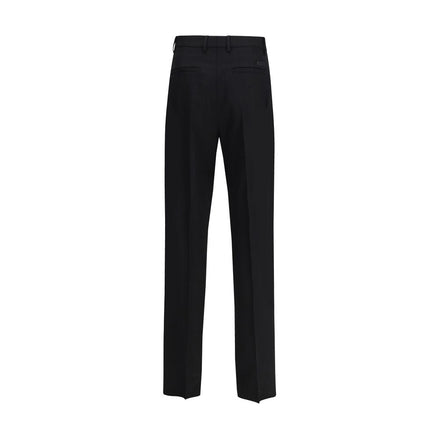 Versace Black Fleece Wool Dress Pants Versace