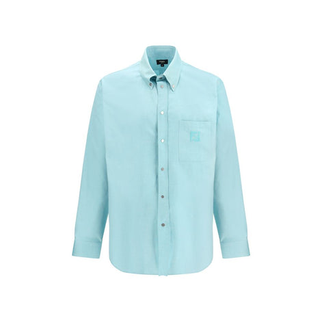 Fendi Light Blue Cotton Dress Shirt Fendi